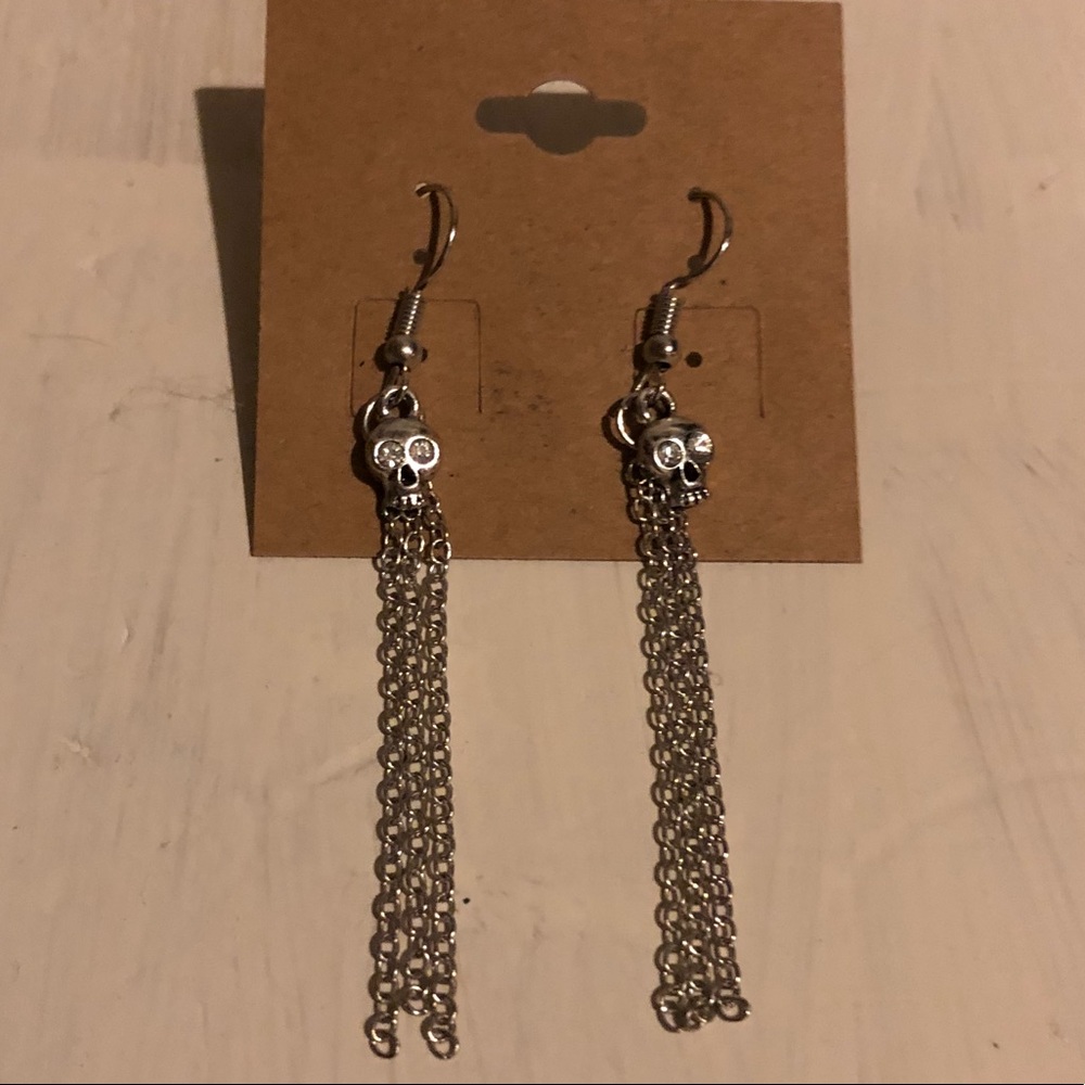Rocker Chain & Skull Earrings